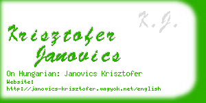 krisztofer janovics business card